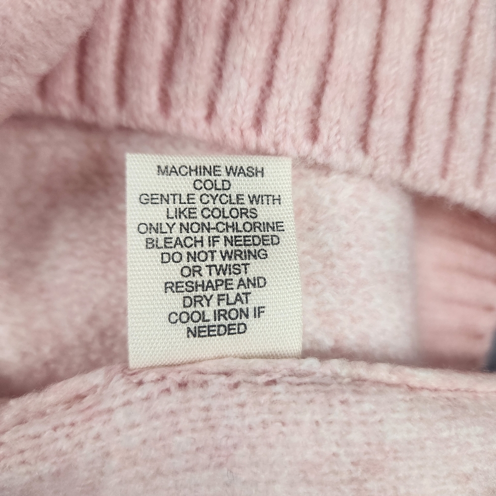 Pink BOW Knit Sweater Coquette Balletcore Soft Girl White Detail Cozy Feminine - Picture 6 of 11